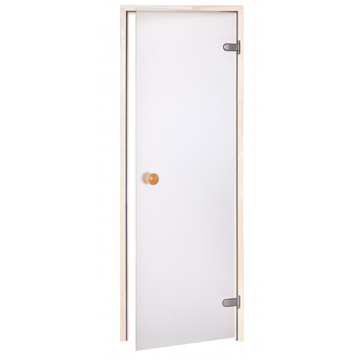 Portes de sauna en verre AD STANDART, verre mat, 70 x 210 cm, Aspen, verre mat transparent