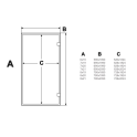 Portes vitrées AD pour sauna vapeur, verre bronze - 2