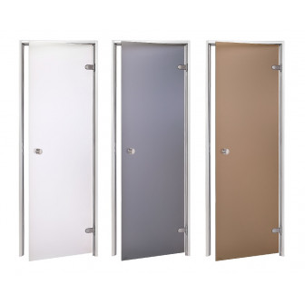 Portes en verre AD pour sauna vapeur, verre mat
