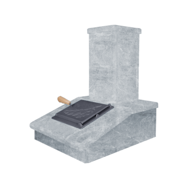 Finition cheminée en pierre, Talkochlorite, 540 mm