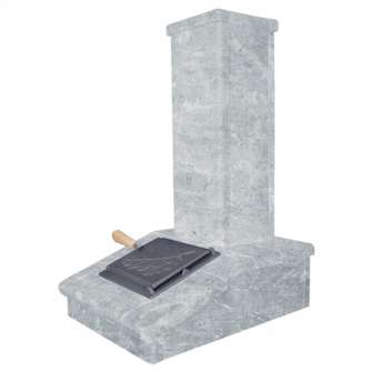 Finition cheminée en pierre, Talkochlorite, 790 mm