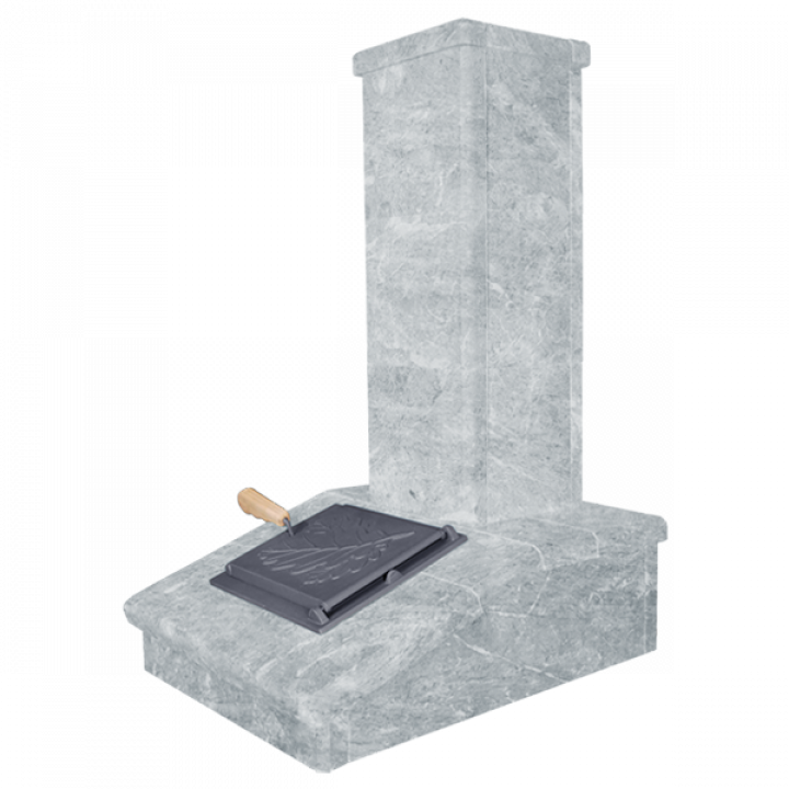 Finition cheminée en pierre, Talkochlorite, 790 mm