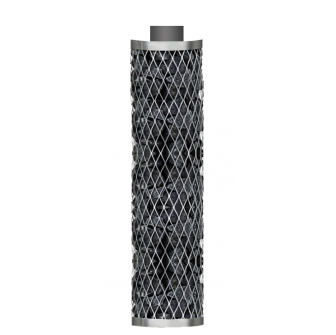 Grille en pierre IKI avec cheminée, acier inoxydable