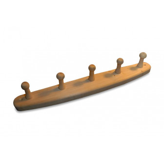 Cintre en bois d'aulne avec 5 crochets