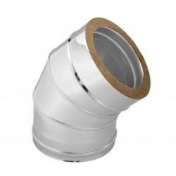 Coude double paroi isolé 45  Coude double paroi isolé 45