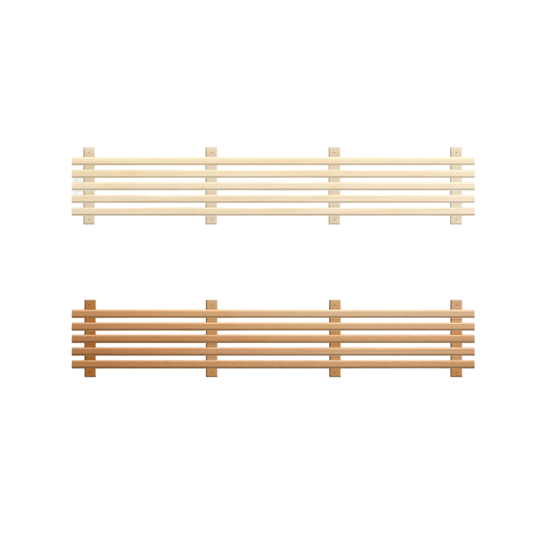 Élément inférieur du banc de sauna, tremble, aulne