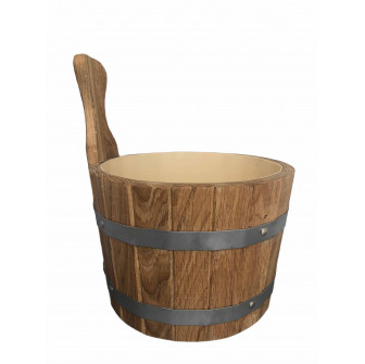 Seau en chêne avec anse en bois, 5l