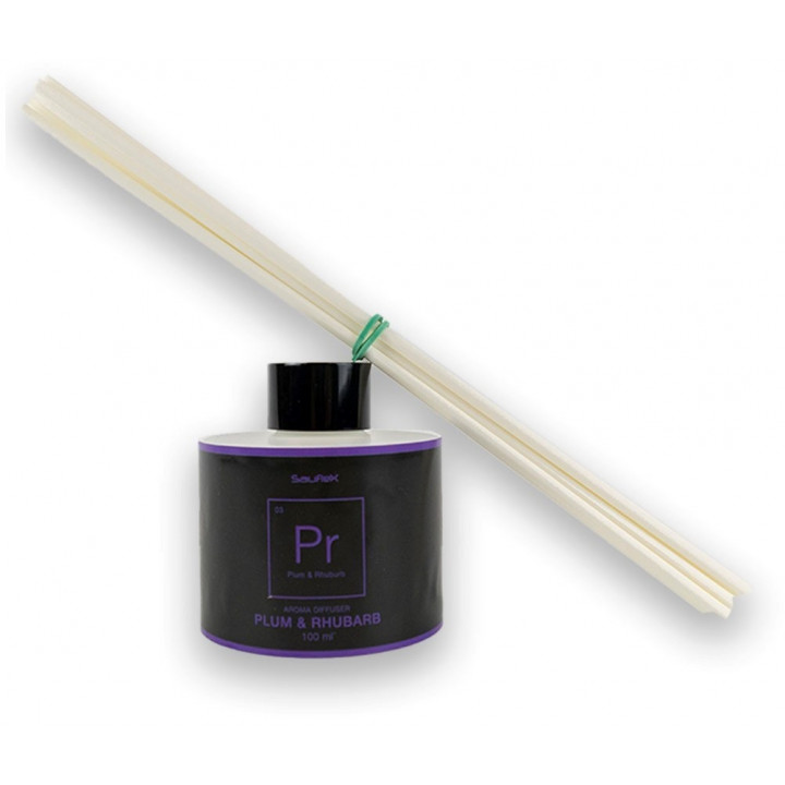 Parfum aromatique aux bâtonnets, parfum prune et rhubarbe 100 ml