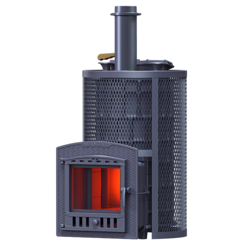 Poêle de sauna à bois GEFEST - AVANGARD ZK 40 (P2) Ouragan dans une grille ronde