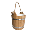 Seau de sauna en chêne avec poignée en corde, 12 l - 1
