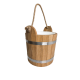 Seau de sauna en chêne avec poignée en corde, 12 l