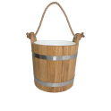 Seau de sauna en chêne avec poignée en corde, 12 l - 0