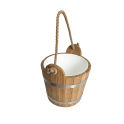 Seau de sauna en chêne avec poignée en corde, 12 l - 2
