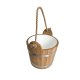 Seau de sauna en chêne avec poignée en corde, 12 l