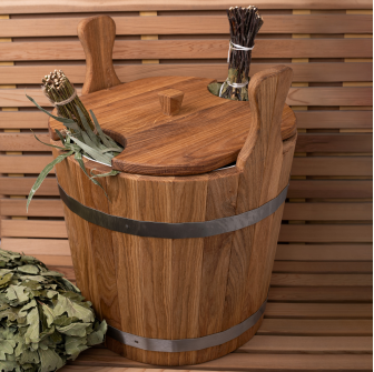 Seau en bois pour fouets, chêne 20 l