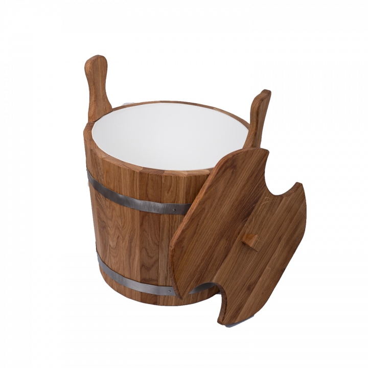 Seau en bois pour fouets, chêne 20 l