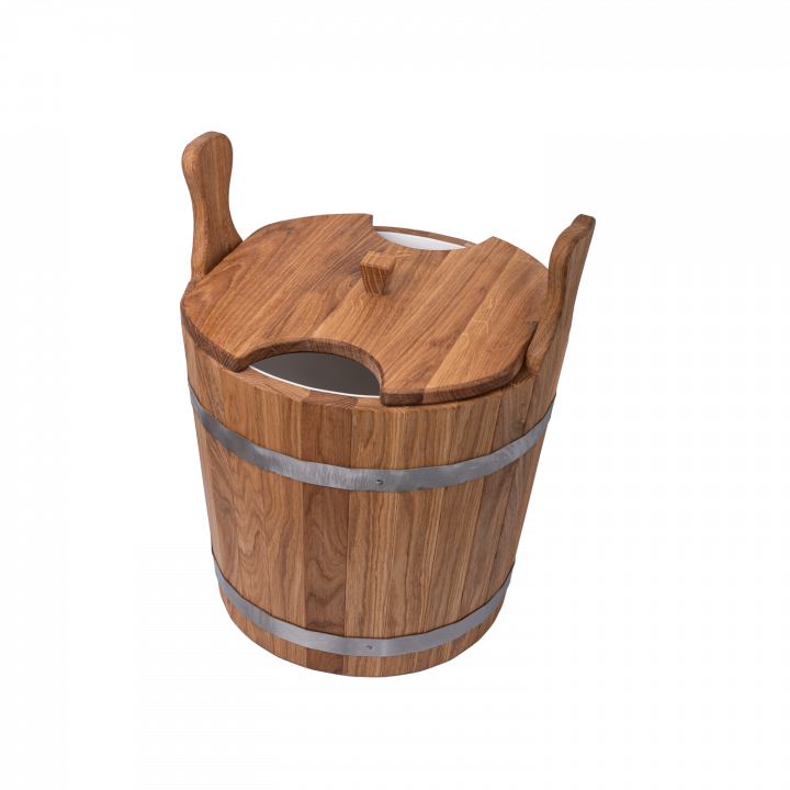 Seau en bois pour fouets, chêne 20 l
