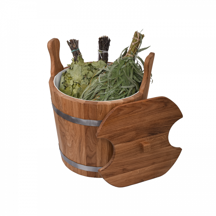 Seau en bois pour fouets, chêne 20 l