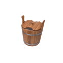 Seau en bois pour fouets, chêne, 12l - 1