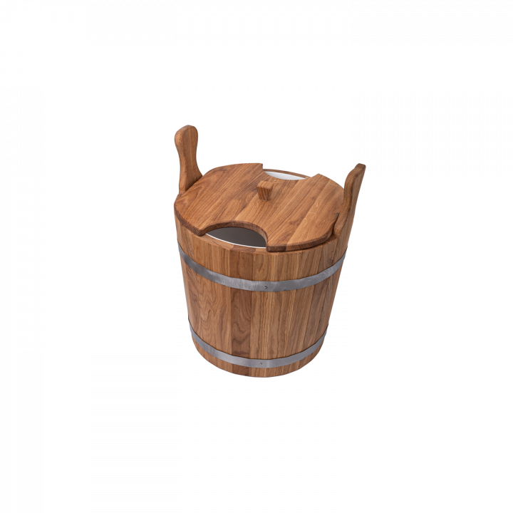 Seau en bois pour fouets, chêne, 12l