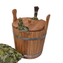 Seau en bois pour fouets, chêne, 12l - 2
