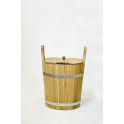 Seau en bois pour fouets, chêne, 12l - 0
