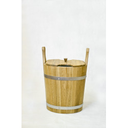 Seau en bois pour fouets, chêne, 12l 