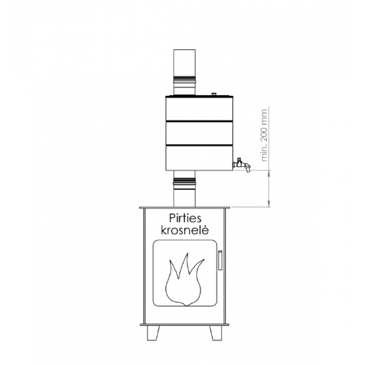 Réservoir ovale pour chauffe-eau, d.115mm