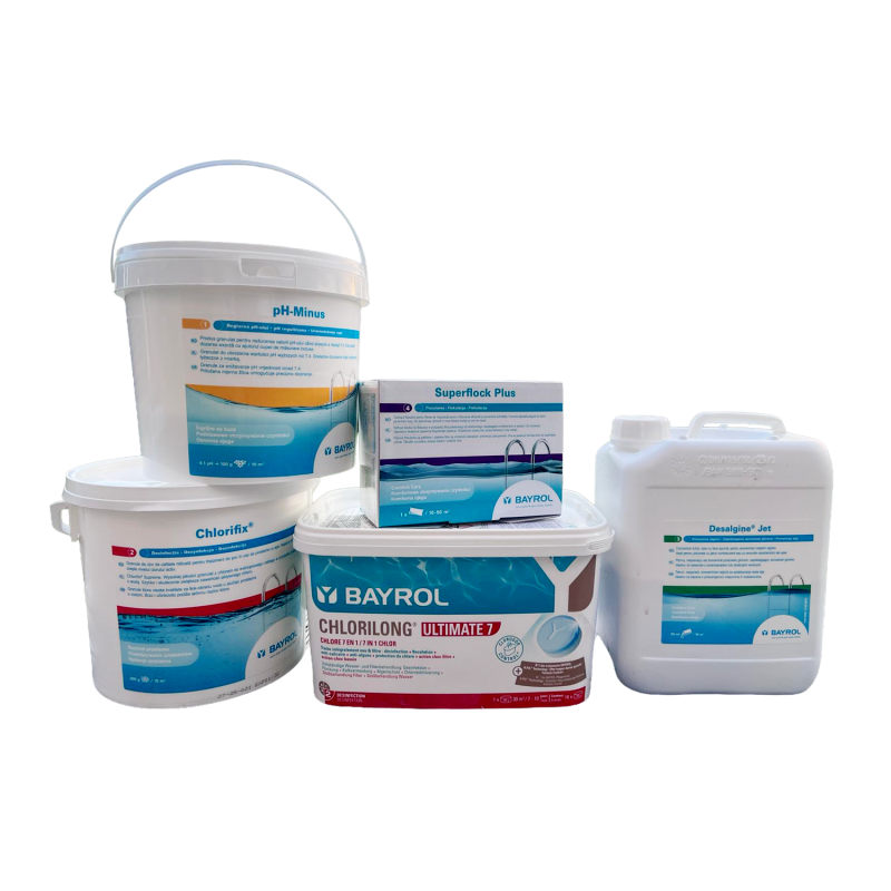 Kit chimique BAYROL pour piscines avec filtre à sable, grand format