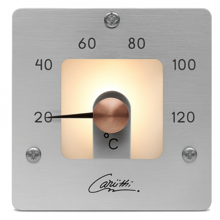 Thermomètre CARIITTI SQ, acier inoxydable