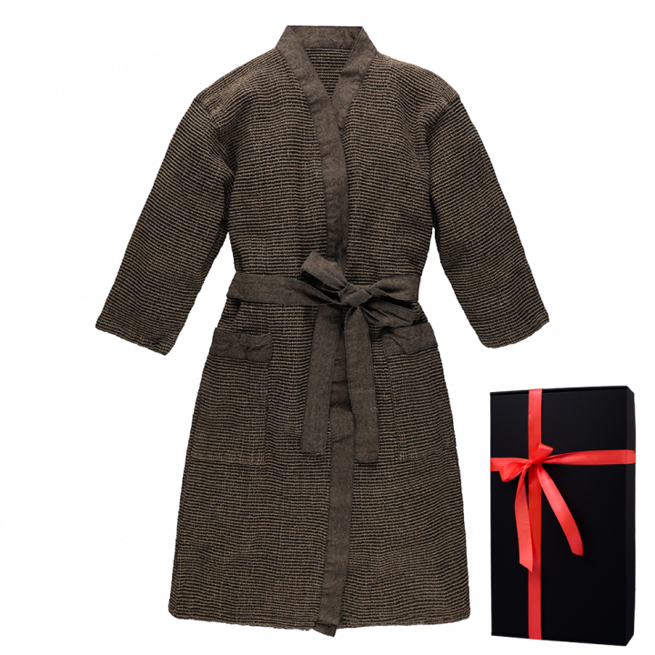Peignoir dans un coffret cadeau, RENTO KENNO, marron