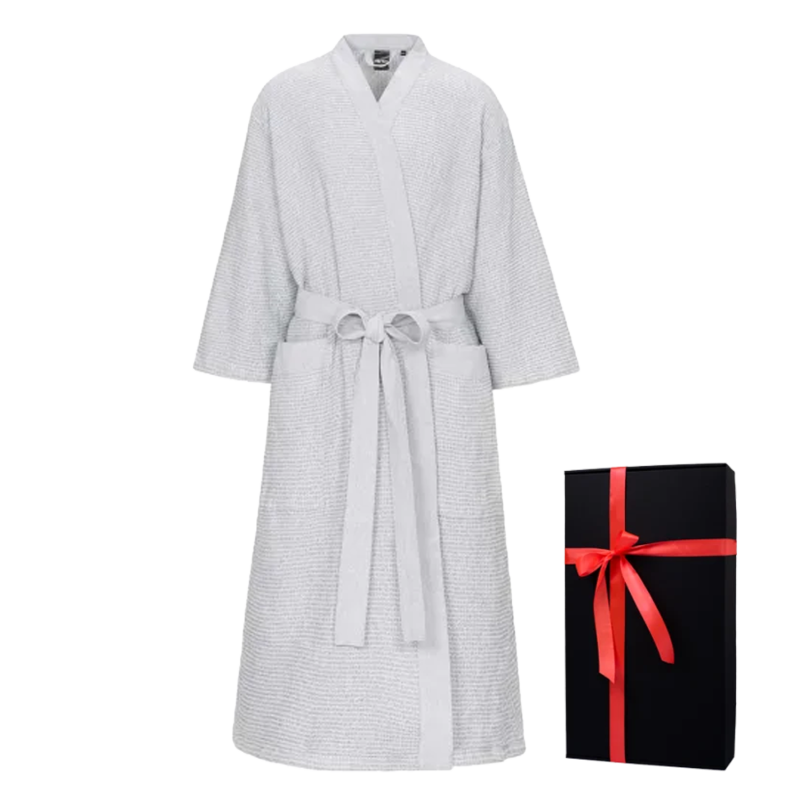 Peignoir dans un coffret cadeau, RENTO KENNO, gris clair