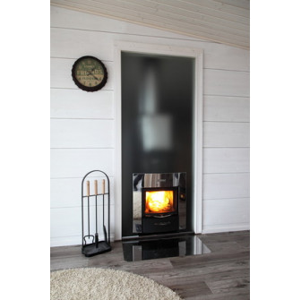 HARVIA Duo paroi vitrée 9 x 19, avec cadre, gris aluminium