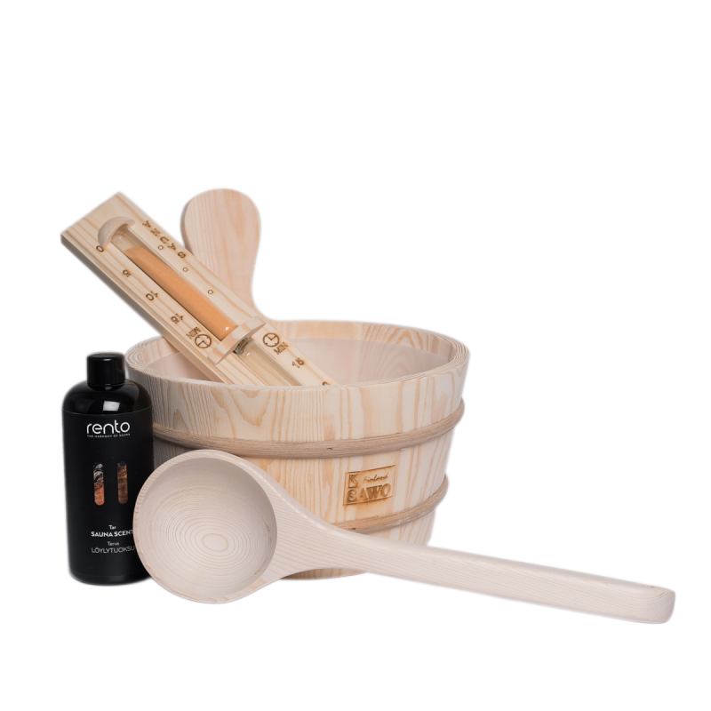 Un ensemble d'accessoires de sauna