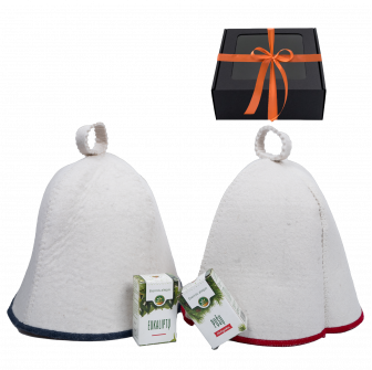 Coffret cadeau dans un coffret cadeau PAIRE BLANCHE. Capsules et huiles essentielles