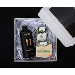 Coffret cadeau dans un coffret cadeau CITRON. Miel, huile essentielle et essence de parfum  Coffret cadeau dans un coffret cadeau CITRON. Miel, huile essentielle et essence de parfum