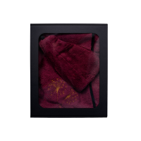 Coffret cadeau pour ELLE. Bonnet et tablier de sauna femme - BORDEAUX