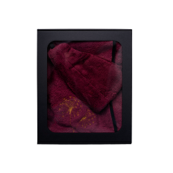 Coffret cadeau pour ELLE. Bonnet et tablier de sauna femme - BORDEAUX 