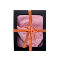 Coffret cadeau pour ELLE. Bonnet et tablier de sauna pour femme - ROSE