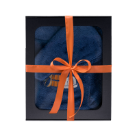 Coffret cadeau pour LUI. Chapeau et tablier de sauna pour homme - BLEU