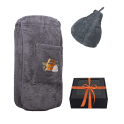 Coffret cadeau pour LUI. Chapeau et tablier de sauna pour homme - GRIS - 0
