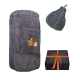 Coffret cadeau pour lui. Bonnet et tablier de sauna pour homme - GRIS Taille S-M