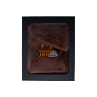 Coffret cadeau pour LUI. Chapeau et tablier de sauna pour homme - MARRON