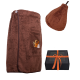 Coffret cadeau pour LUI. Chapeau et tablier de sauna pour homme - MARRON