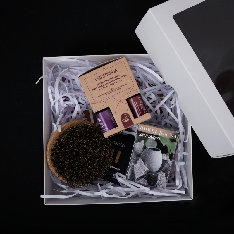Coffret cadeau : CHALEUR PARFUMÉ. Un pinceau, un gobelet pour parfums et huiles essentielles.