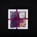 Coffret cadeau LAVANDE. Bouchon, huiles essentielles, sel marin. - 1