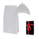 Coffret cadeau RENTO KENNO POUR LUI. Chapeau et tablier en coton, gris clair.
