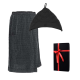 Coffret cadeau RENTO KENNO POUR LUI. Chapeau et tablier en coton gris foncé.