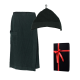 Coffret cadeau RENTO KENNO POUR LUI. Chapeau et tablier en coton, vert foncé.