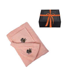 Coffret cadeau pour elle - PEACH, dans un coffret cadeau. Tablier et chapeau pour sauna 